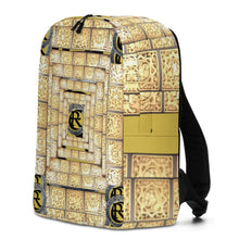 Load image into Gallery viewer, GOLD LOGO PRINT, MINIMALIST BACKPACK DESIGNER BAGS