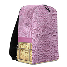 Load image into Gallery viewer, HOPBUSH PINK GATOR PRINT, MINIMALIST BACKPACK DESIGNER BAGS