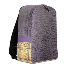 Load image into Gallery viewer, CE SOIR PURPLE GATOR PRINT, MINIMALIST BACKPACK DESIGNER BAGS