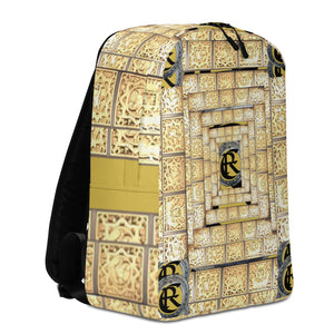 GOLD LOGO PRINT, MINIMALIST BACKPACK DESIGNER BAGS