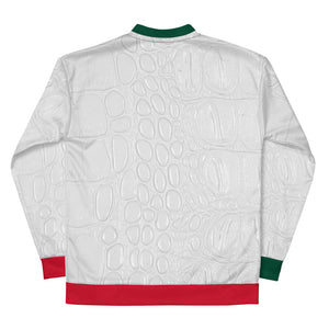 RED AND GREEN, WHITE GATOR PRINT, BOMBER JACKETS B.S.B