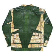 Load image into Gallery viewer, BRITISH RACING GREEN, GATOR BODY PRINT DESIGNER BOMBER JACKETS B.S.B