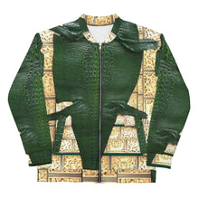 Load image into Gallery viewer, BRITISH RACING GREEN, GATOR BODY PRINT DESIGNER BOMBER JACKETS B.S.B
