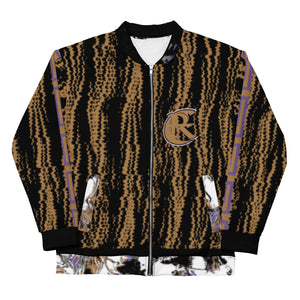 GOLD ROOM COLORS LIONS FACE Bomber Jacket