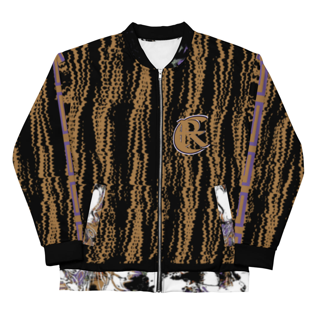 GOLD ROOM COLORS LIONS FACE Bomber Jacket