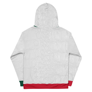 GREEN AND RED, WHITE GATOR PRINT HOODIES B.S.B