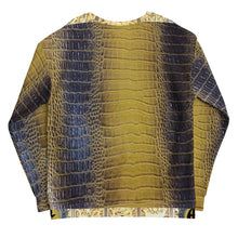 Load image into Gallery viewer, BLACK AND YELLOW GATOR PRINT, DESIGNER SWEATSHIRTS B.S.B