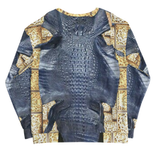Load image into Gallery viewer, KASHMIR BLUE, GATOR BODY PRINT DESIGNER SWEATSHIRTS B.S.B