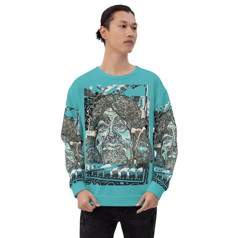 Haunted Stairs Sweatshirt: FINN, Mystical Warrior with Mystical Supernatur Power, Wisdom and Horrible Generosity.