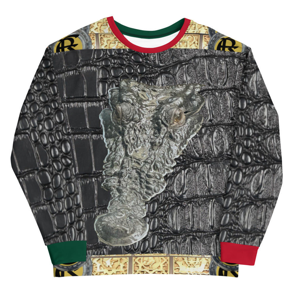 BLACK,RED, GREEN GATOR PRINT SWEATSHIRTS B.S.B