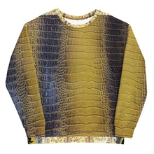 Load image into Gallery viewer, BLACK AND YELLOW GATOR PRINT, DESIGNER SWEATSHIRTS B.S.B