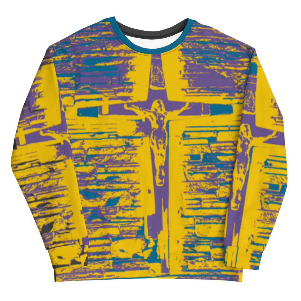 DARK CERULEAN CHRIST, CROSS DESIGNER SWEATSHIRTS B.S.B