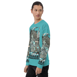 Haunted Stairs Sweatshirt: FINN, Mystical Warrior with Mystical Supernatur Power, Wisdom and Horrible Generosity.