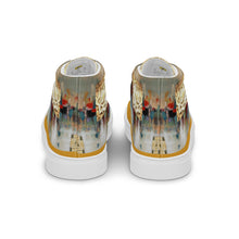 Load image into Gallery viewer, BUTTERCUP ABSTRACT PRINT, Men’s Designer high top canvas shoes