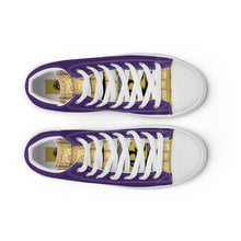 Load image into Gallery viewer, PURPLE, Men’s Designer high top canvas shoes
