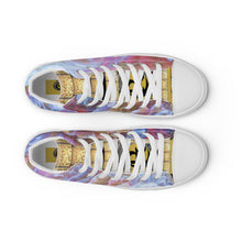 Load image into Gallery viewer, BURGUNDY ABSTRACT, Men’s high top canvas shoes