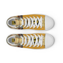 Load image into Gallery viewer, BUTTERCUP ABSTRACT PRINT, Men’s Designer high top canvas shoes