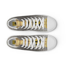 Load image into Gallery viewer, STONE GATOR PRINT, Men’s Designer high top canvas shoes