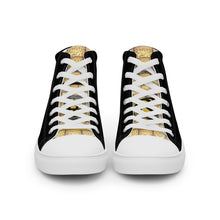 Load image into Gallery viewer, BLACK, Men’s Designer high top canvas shoes