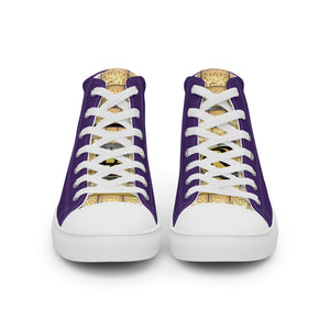 PURPLE, Men’s Designer high top canvas shoes
