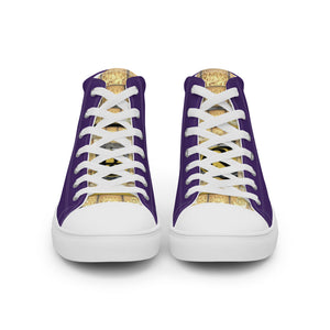 PURPLE, Men’s Designer high top canvas shoes