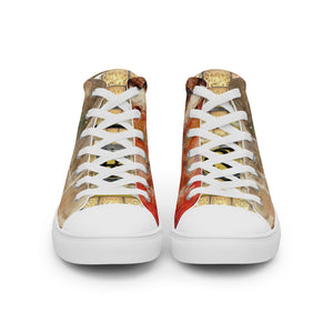NUDE ABSTRACT, Men’s Designer high top canvas shoes