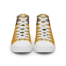 Load image into Gallery viewer, BUTTERCUP ABSTRACT PRINT, Men’s Designer high top canvas shoes