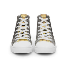 Load image into Gallery viewer, STONE GATOR PRINT, Men’s Designer high top canvas shoes