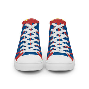 DARK CERULEAN high top canvas DESIGNER SHOES