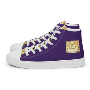 PURPLE, Men’s Designer high top canvas shoes