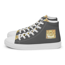 Load image into Gallery viewer, DARK GRAY, Men’s Designer high top canvas shoes