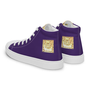 PURPLE, Men’s Designer high top canvas shoes