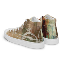 Load image into Gallery viewer, NUDE ABSTRACT, Men’s Designer high top canvas shoes
