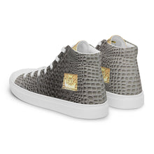 Load image into Gallery viewer, STONE GATOR PRINT, Men’s Designer high top canvas shoes