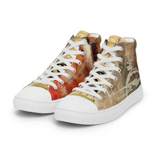 Load image into Gallery viewer, NUDE ABSTRACT, Men’s Designer high top canvas shoes