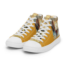 Load image into Gallery viewer, BUTTERCUP ABSTRACT PRINT, Men’s Designer high top canvas shoes