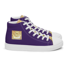 Load image into Gallery viewer, PURPLE, Men’s Designer high top canvas shoes