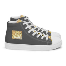 Load image into Gallery viewer, DARK GRAY, Men’s Designer high top canvas shoes