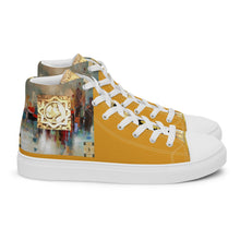Load image into Gallery viewer, BUTTERCUP ABSTRACT PRINT, Men’s Designer high top canvas shoes