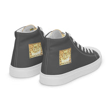 Load image into Gallery viewer, DARK GRAY, Men’s Designer high top canvas shoes