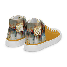 Load image into Gallery viewer, BUTTERCUP ABSTRACT PRINT, Men’s Designer high top canvas shoes