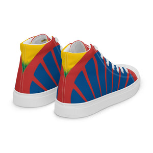 DARK CERULEAN high top canvas DESIGNER SHOES