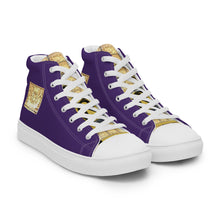 Load image into Gallery viewer, PURPLE, Men’s Designer high top canvas shoes