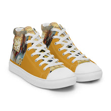 Load image into Gallery viewer, BUTTERCUP ABSTRACT PRINT, Men’s Designer high top canvas shoes
