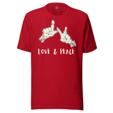 Load image into Gallery viewer, DESIGNER T-SHIRTS , LOVE &amp; PEACE